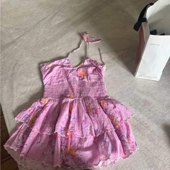 Loveshackfancy Floral Pink Halter Dress - Picture 2 of 3